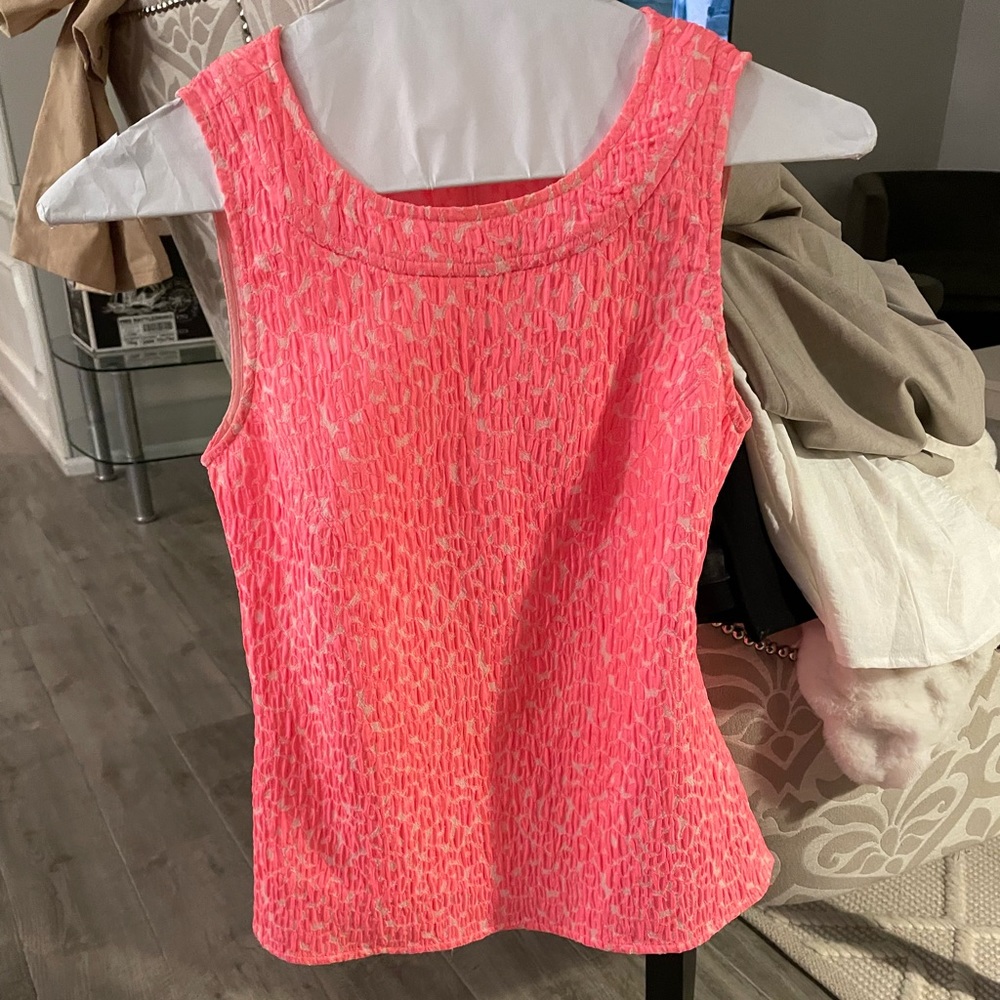 Hot pink banana republic sleeveless top